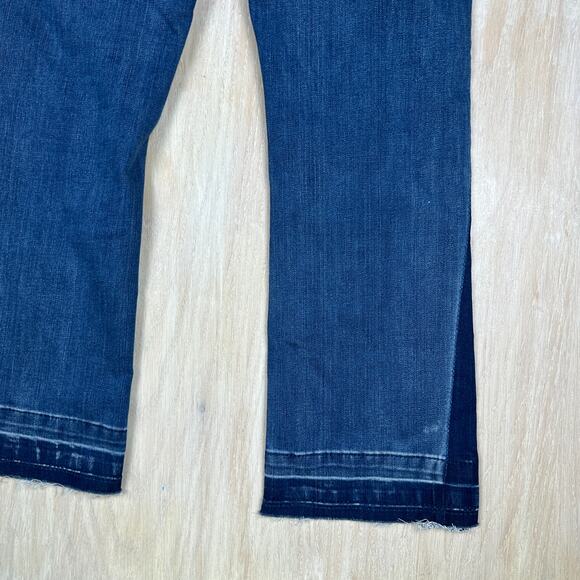 Unpublished Mid Rise Bootcut Raw Ankle 70's Retro Boho Casual Denim Jeans 26 - Picture 9 of 15
